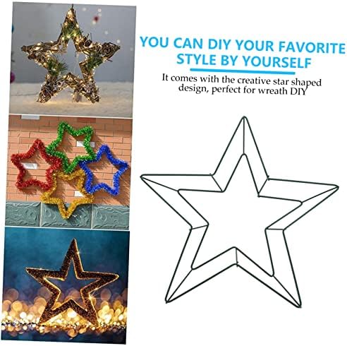 2pcs Star Shape Wreath Frame Rings for Wall Decor and Festival Decor