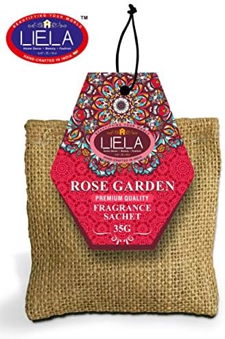 LIELA Jute Bag Natural Organic Fragrance Sachets Set of 3 Rose Sandal Lavender