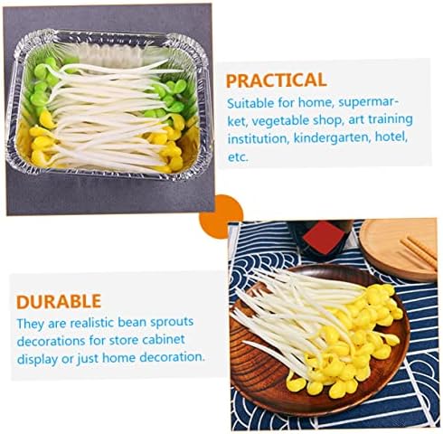 50Pcs Realistic Artificial Bean Sprouts Decor for Kitchen and Garden