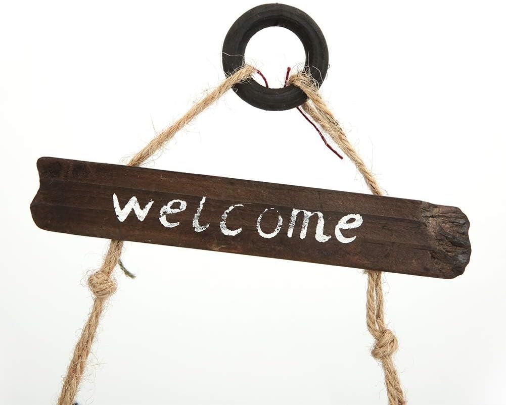 VINGVO Halloween Witch Broom Door Wreath Decor
