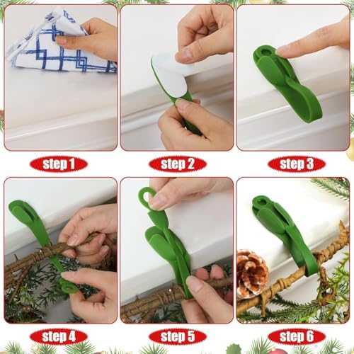 Reusable Christmas Wreath Hanger Set of 12