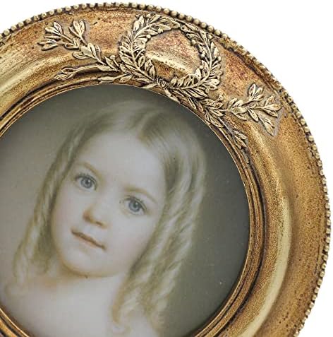 Small Vintage 3x3 Round Picture Frame