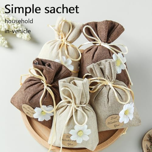 FACELESS Simple Sachet Set for Home and Car Linen with Floral Design