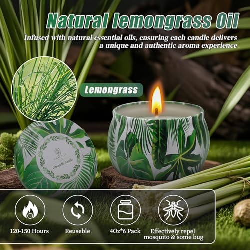 ULAWELL Citronella Candles 26 Ounce Jar Long Lasting Outdoor