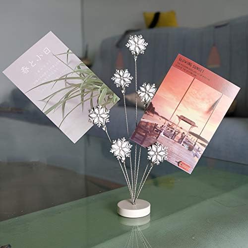8-Branch Family Tree Photo Frame Holder with Snowflake Design