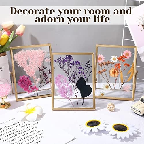 Hoteam 12 Pack 4x6 Inch Floating Frame Glass Photo Frames Gold