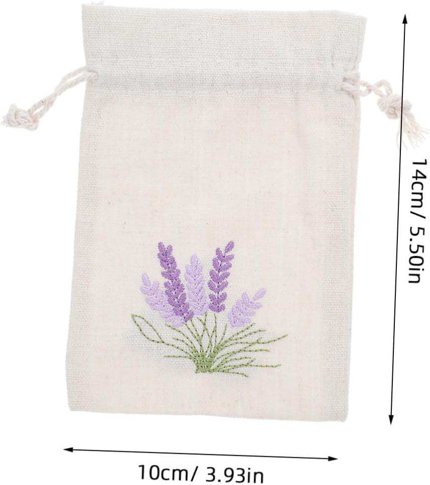 Gatuida 10 Pack Empty Drawstring Sachet Bags Lavender Decorative Packaging Holders