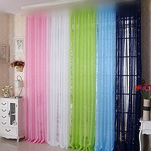 Pureaqu Kids Bedroom Curtains with Twinkle Star Print