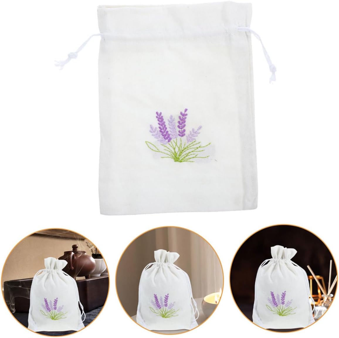 Refillable Drawstring Lavender Sachet Bag for Home Decoration and Gifting