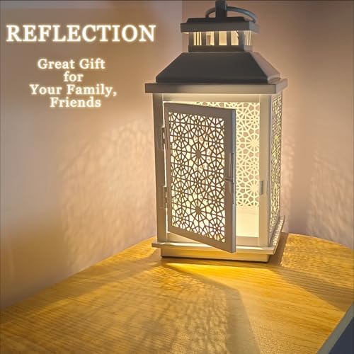 White Lighthouse Style Candle Warmer Lamp with Timer and Dimmer