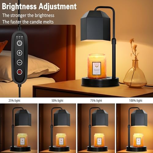 XJZJY Candle Warmer Lamp with Timer Dimmer Black
