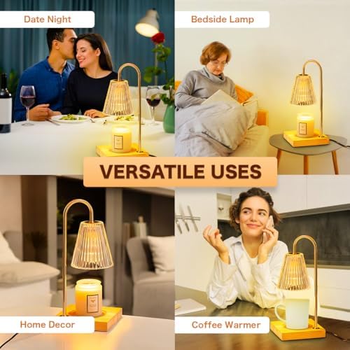 Blissy Smiles White Candle Warmer Lamp with Timer and Dimmer