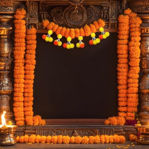 15 Pack Marigold Tuberose Tassels Halloween Decorations