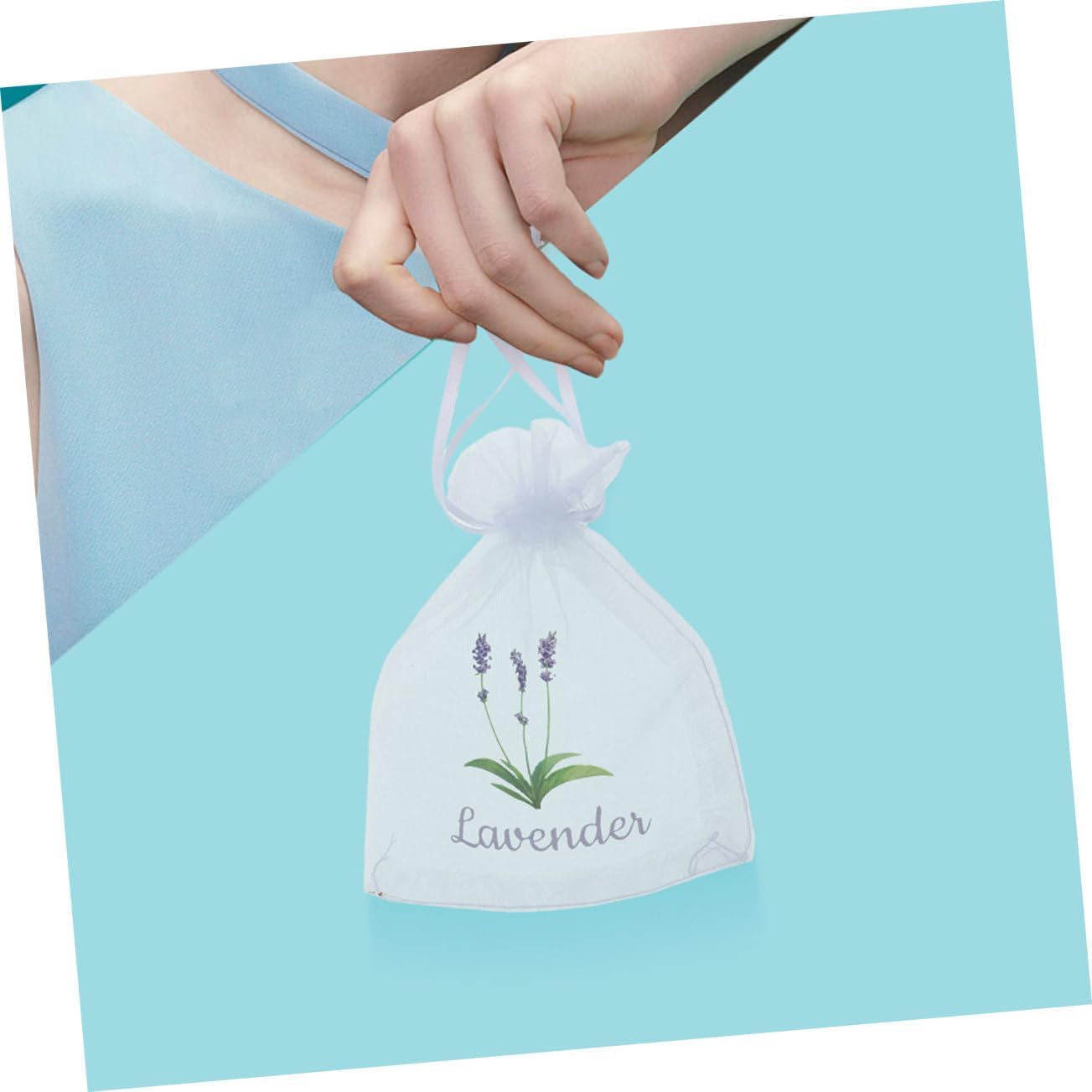 Happyyami Lavender Scented 20pcs Drawstring Sachets Bags for Fragrance Storage