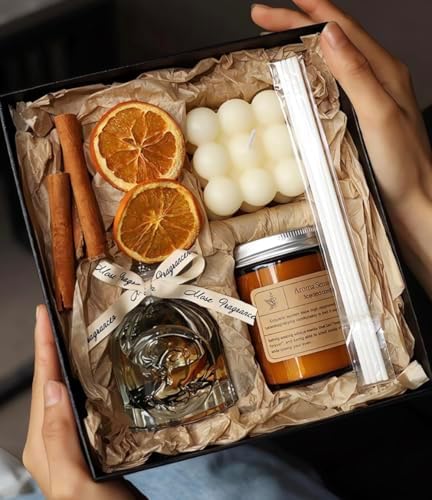 Luxury Candle Set with Aroma Diffuser and Natural Fragrance