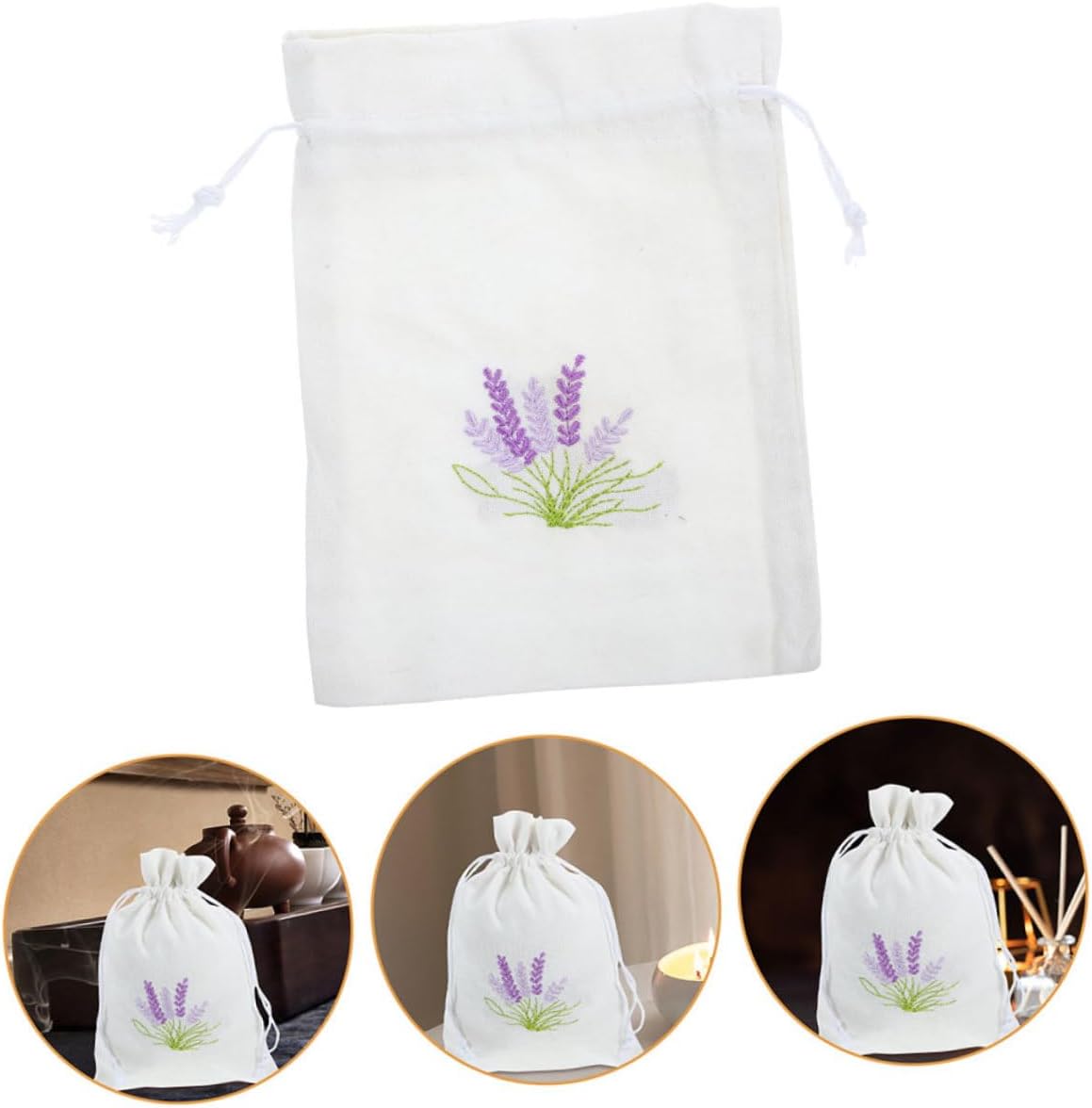 Cabilock Drawstring Lavender Sachet Bag Empty Muslin for Fragrance Aromatherapy and Wedding Favors