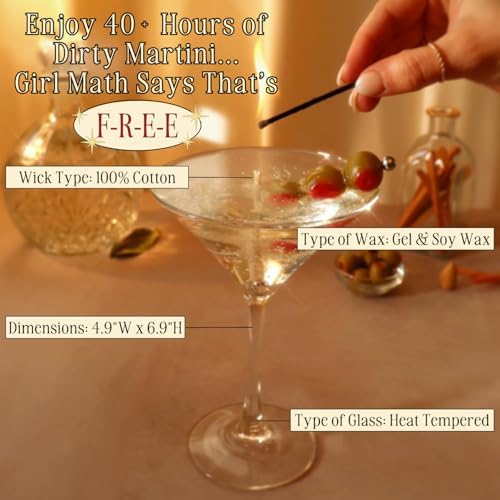 Dirty Martini Cocktail Candle 40 Hour Burn