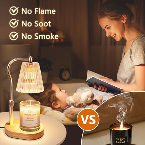 Elegant Candle Warmer Lamp with Timer and Dimmer for Home Decor