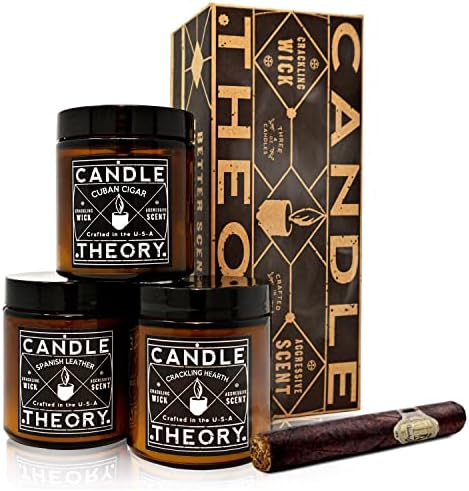 Candle Theory 3-Piece Scented Candle Set for Man Cave Decor