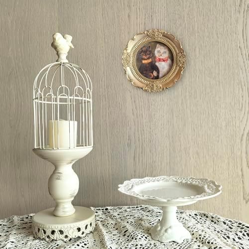 Vintage Round Picture Frame 3x3 Gold