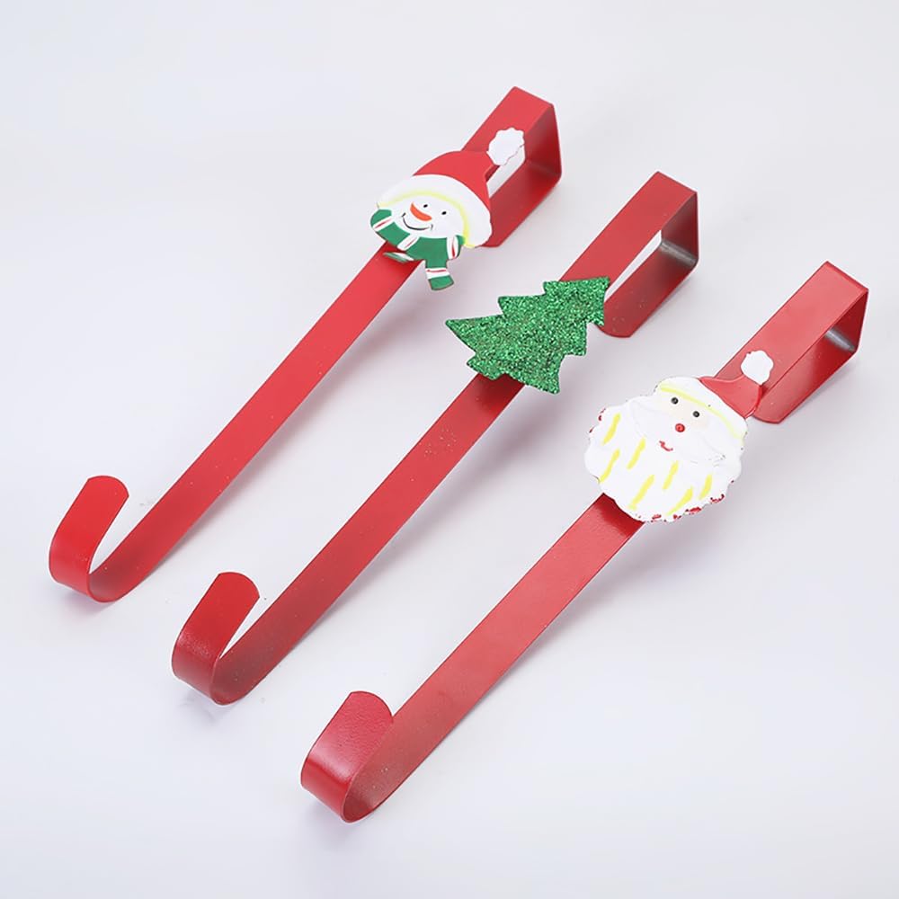 Lancorn 3-Piece Metal Flower Wreath Hooks Set for Front Door Decorations