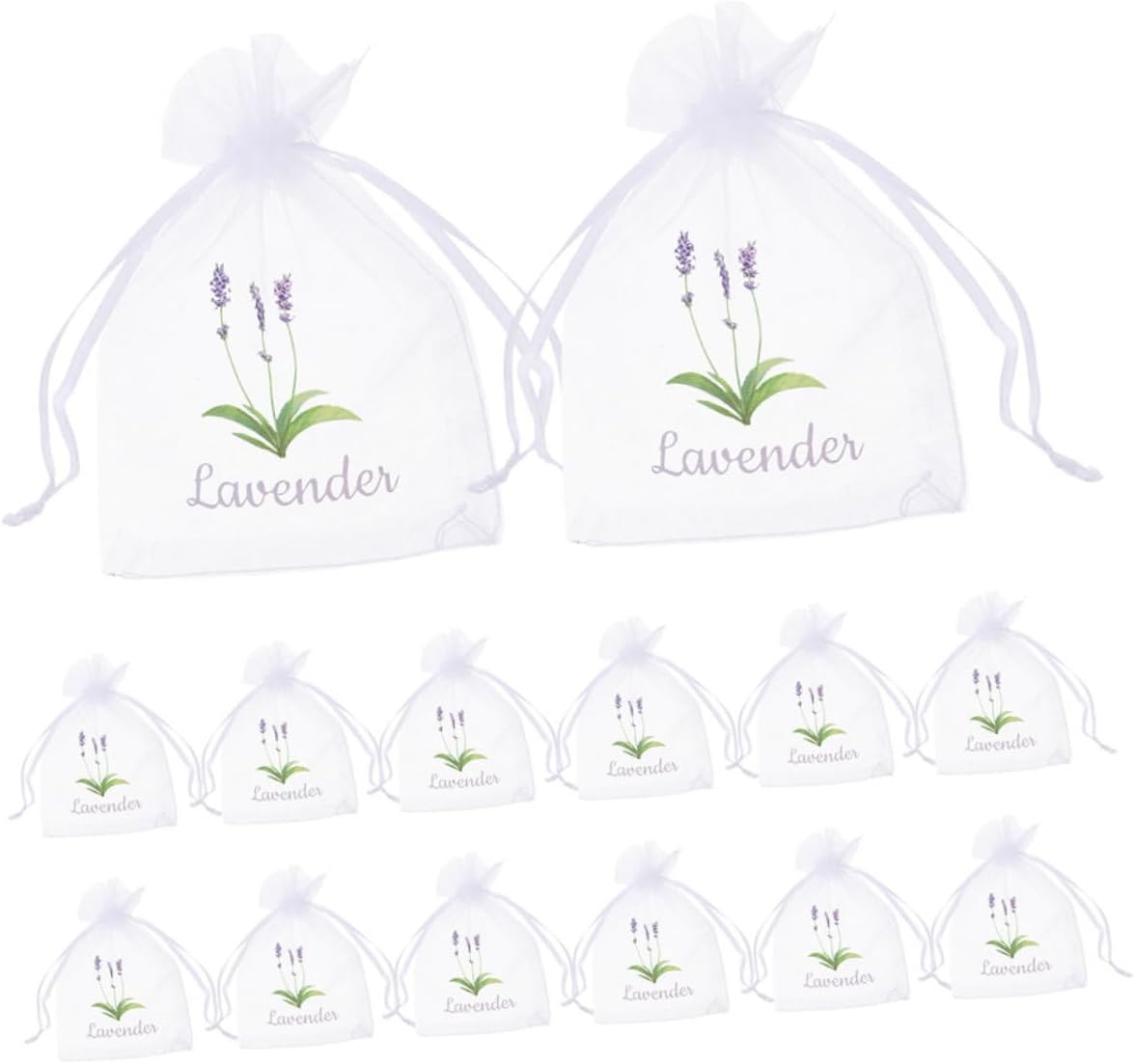 Happyyami Lavender Scented 20pcs Drawstring Sachets Bags for Fragrance Storage
