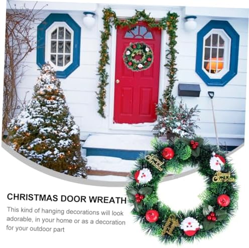 Cabilock Christmas Wreath Door Hanger Garland Snowman Decor for Wall and Party