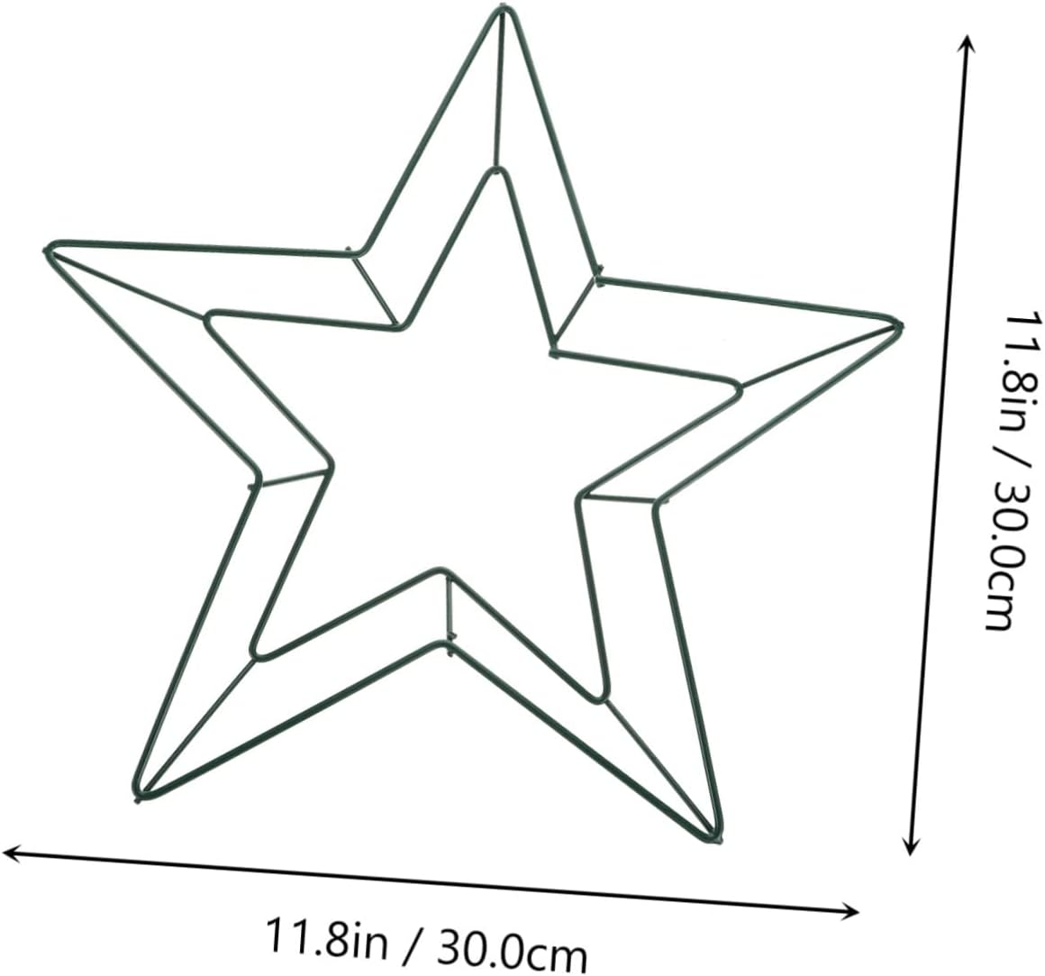 2pcs Star Shape Wreath Frame Rings for Wall Decor and Festival Decor