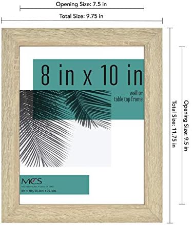 MCS 8x10 Picture Frame Woodgrain 4-Pack Wall Tabletop Display