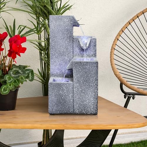 157 inch H Tabletop Fountain with LED Lights