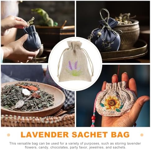 Luxshiny Lavender Scented Linen Sachets 10pcs