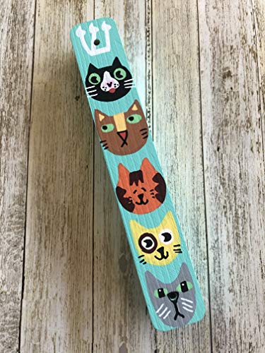 Cat Mezuzah Childrens Scroll Case Door Blessing