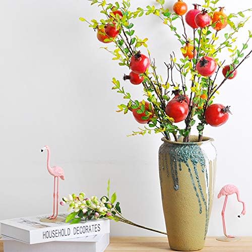 4PCS 26 Inch Artificial Pomegranate Branches for Home Office Wedding Decor