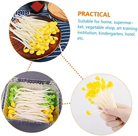 50Pcs Realistic Artificial Bean Sprouts Decor for Kitchen and Garden