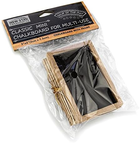 New Star Foodservice Rectangle Black Mini Chalkboard Set of 12
