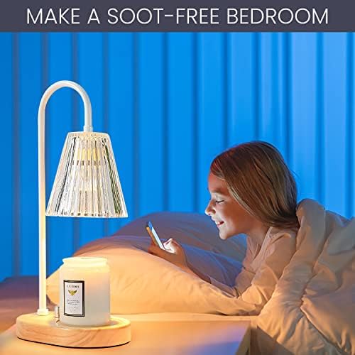 Candle Warmer Lamp with 2 Bulbs for Safe Candle Use at Home or Office