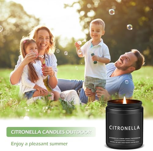 Citronella Scented Soy Jar Candle 7oz for Outdoor and Home Use