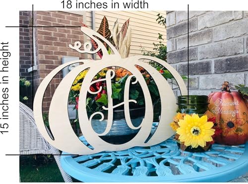 DistinctAndUnique Halloween Pumpkin Monogram Door Hanger - Seasonal Decor