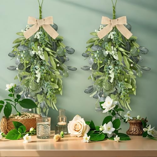 Eucalyptus Wreath Front Door 4 Pack Farmhouse Decor
