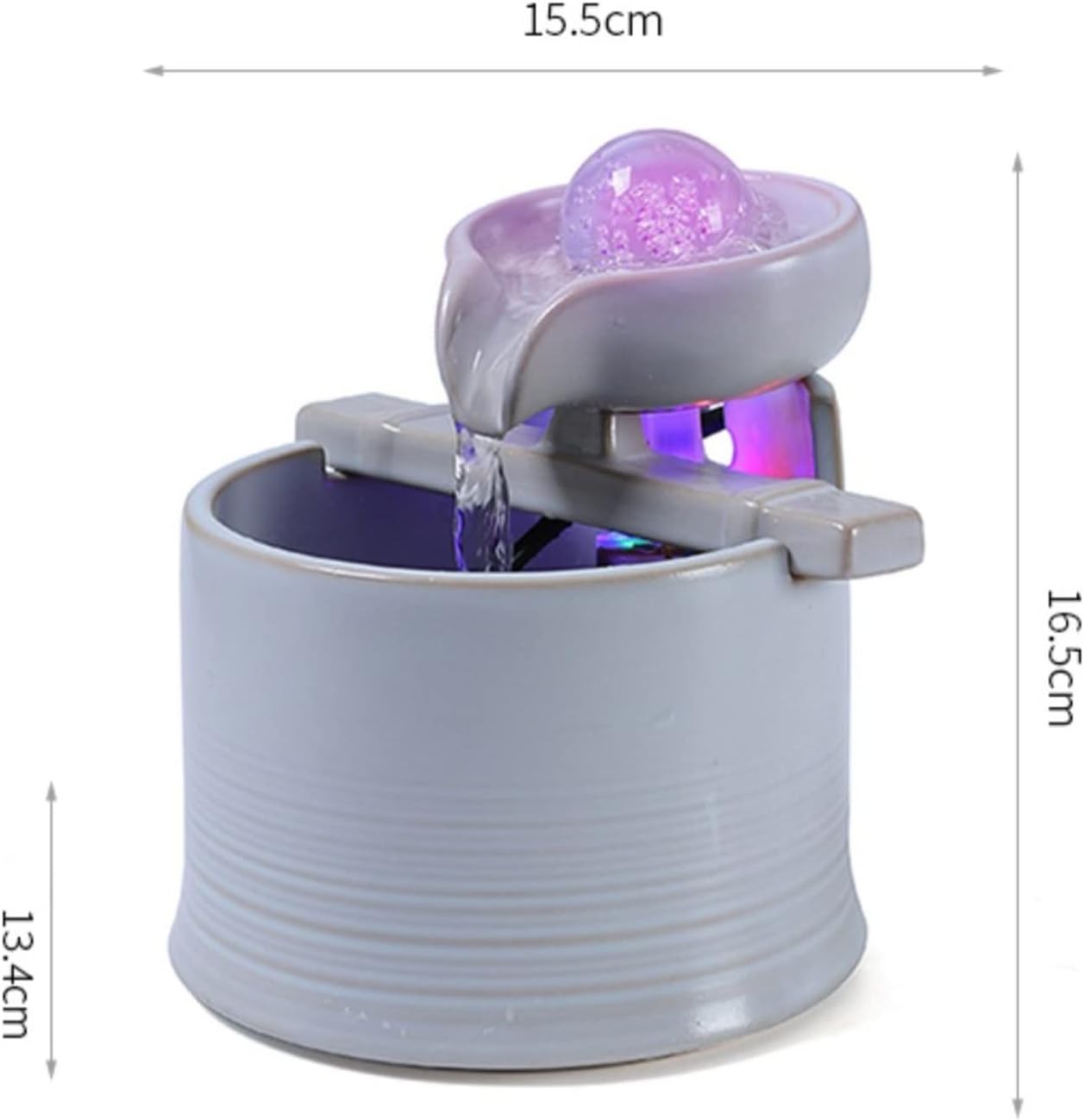JOYNOW Tabletop Fountain Mini Ceramic Indoor Fountain
