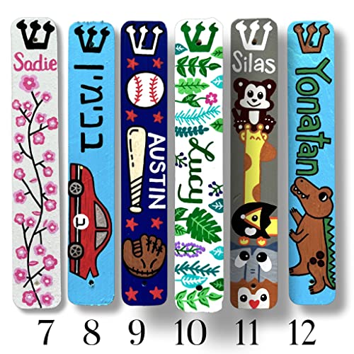 Personalized Mezuzah Case with Kosher Scroll - Handcrafted Jewish Baby Gift
