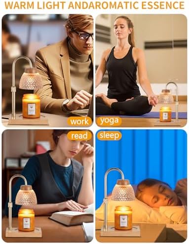Dimmable Candle Warmer Lamp with Timer and 2 Bulbs