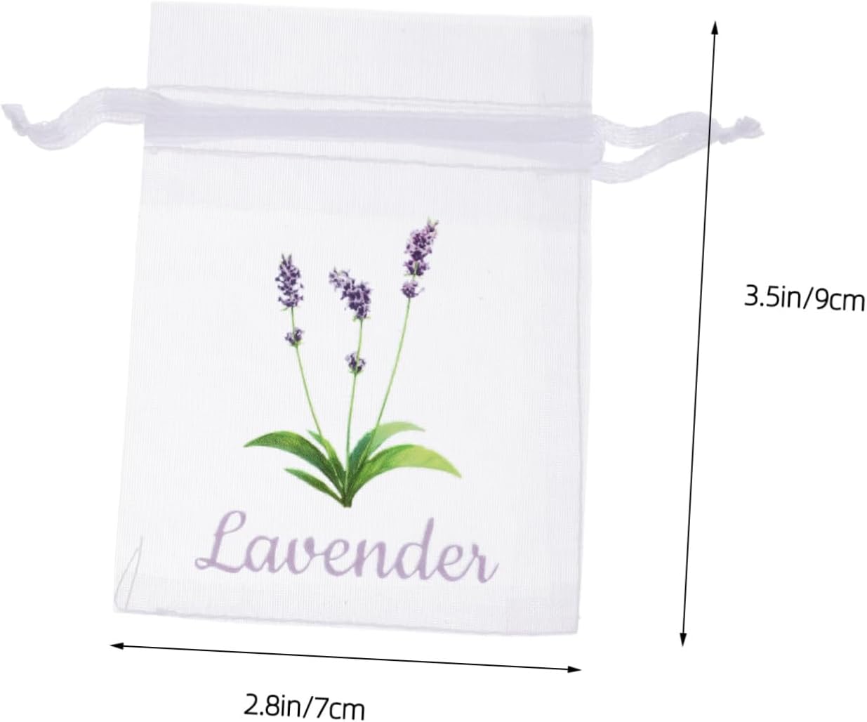 20pcs White Lavender Sachet Bags with Drawstring for Home Fragrance Storage
