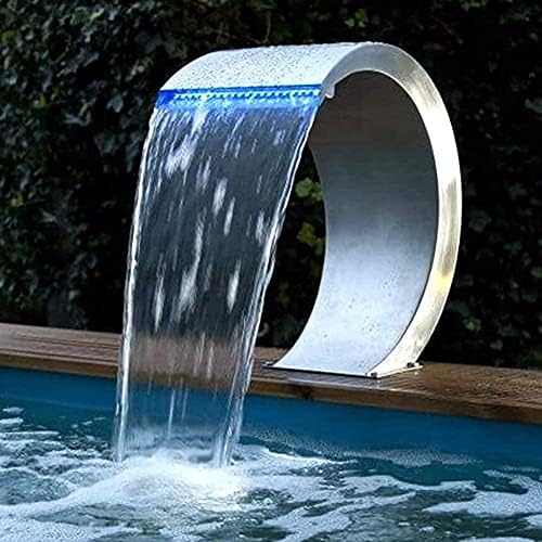 Stainless Steel Pool Fountain with Waterfall Design