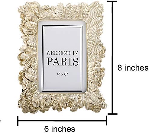 JAZPlayer 4x6 Vintage Gold Picture Frame