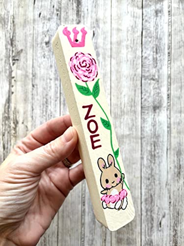 Lea Joelle Bunny Rose Mezuzah Kids Room Decor