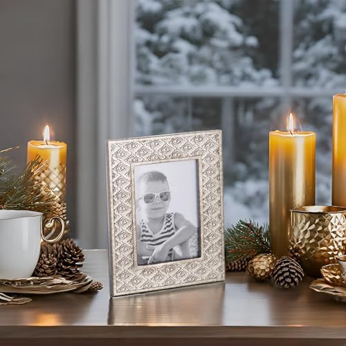 Creative Scents Dublin Silver 5x7 Picture Frame Wall Desk Display