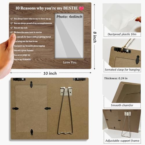 Best Friend Wooden Picture Frame - 4x6 Wall Display