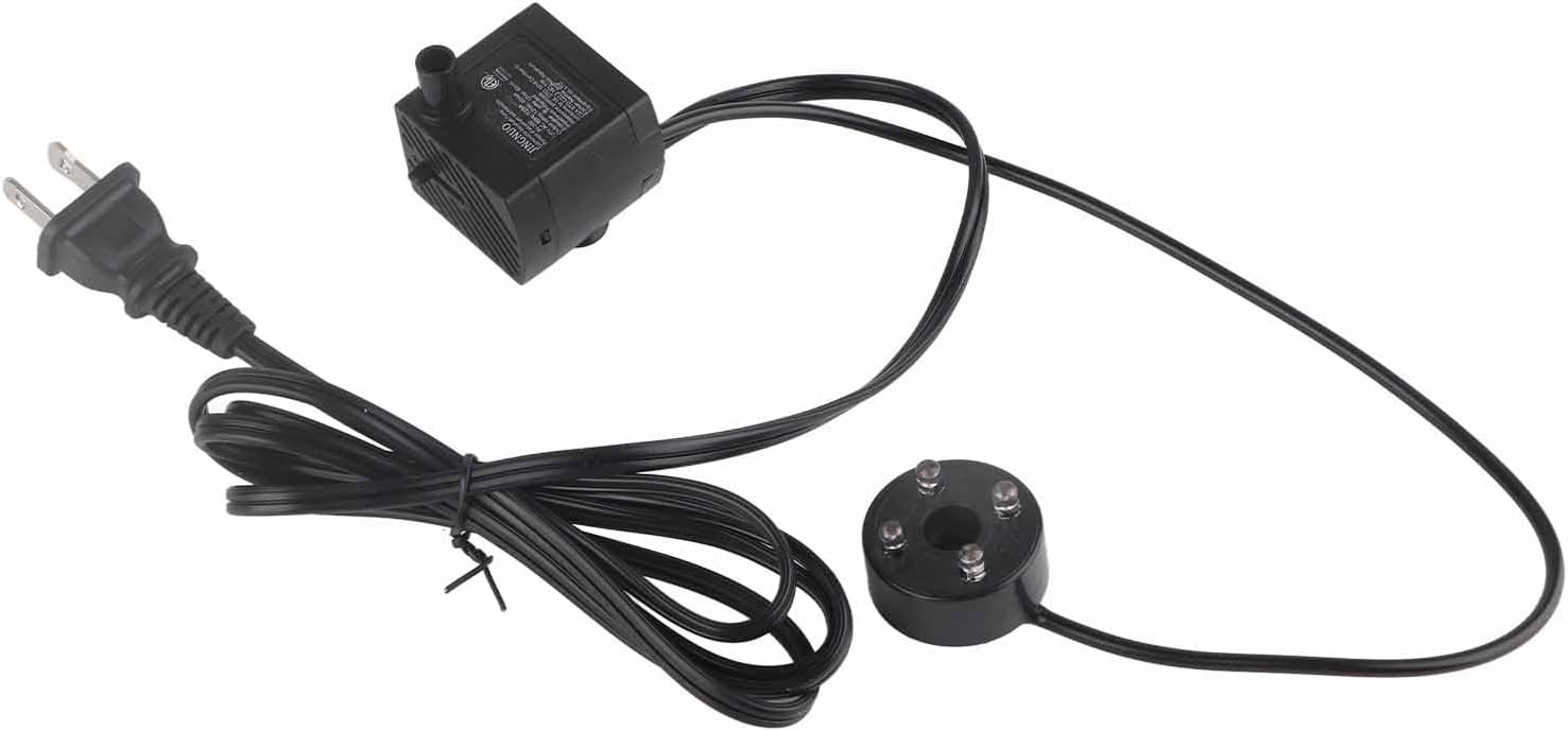 LED Tabletop Fountain with Waterfall and Ball for Home Office Decor