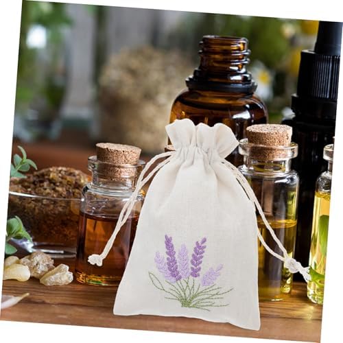 Cabilock 10pcs Lavender Muslin Scented Sachet Bags with Drawstring